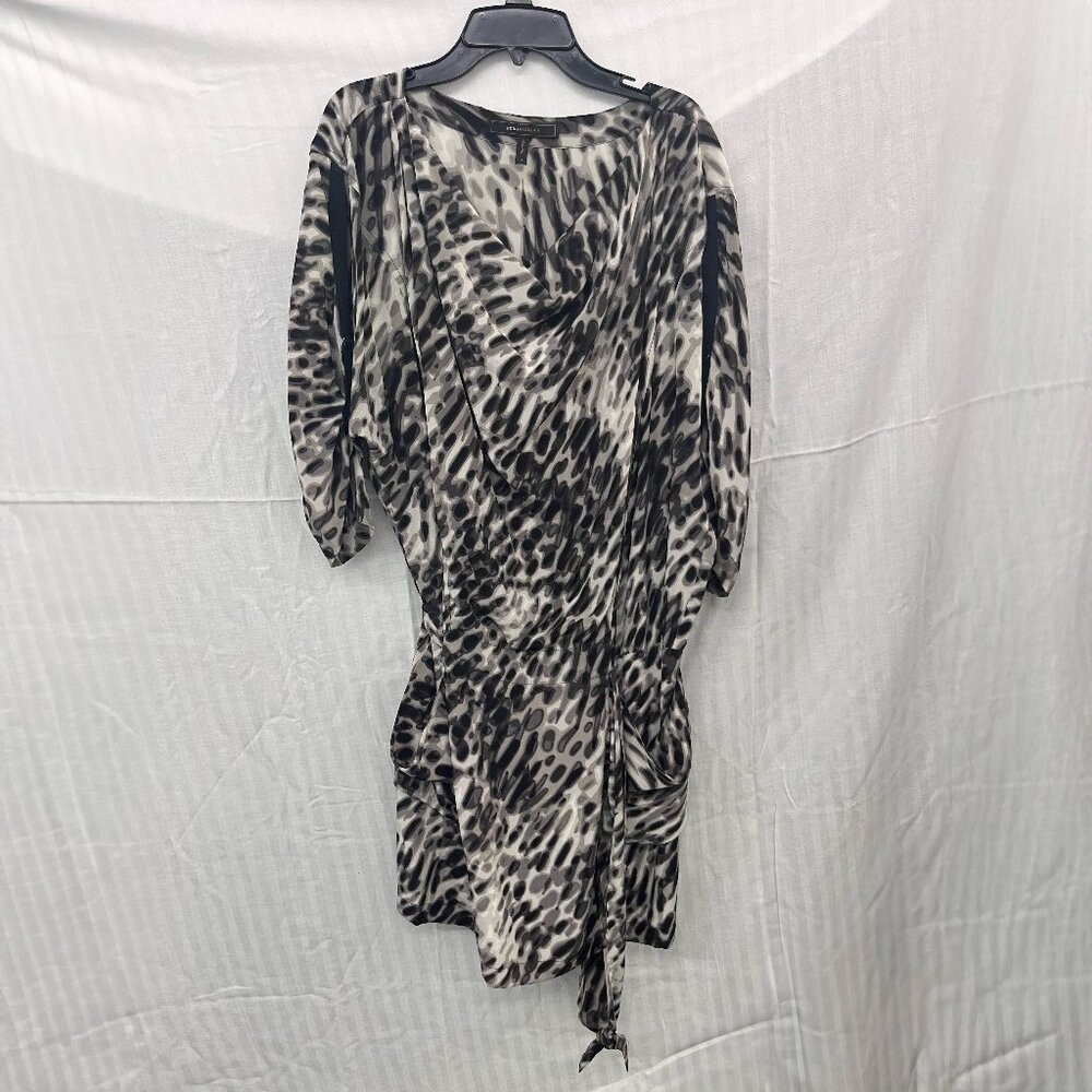 BCBG MAXAZRIA Animal print 100 percent silk dress Dress, medium